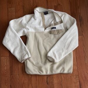 Patagonia Tan and White Fleece